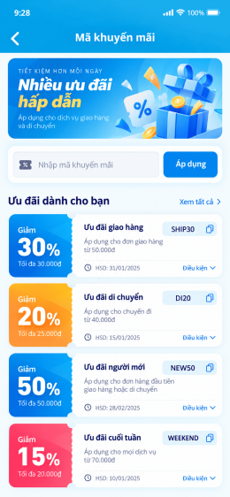 App vận chuyển